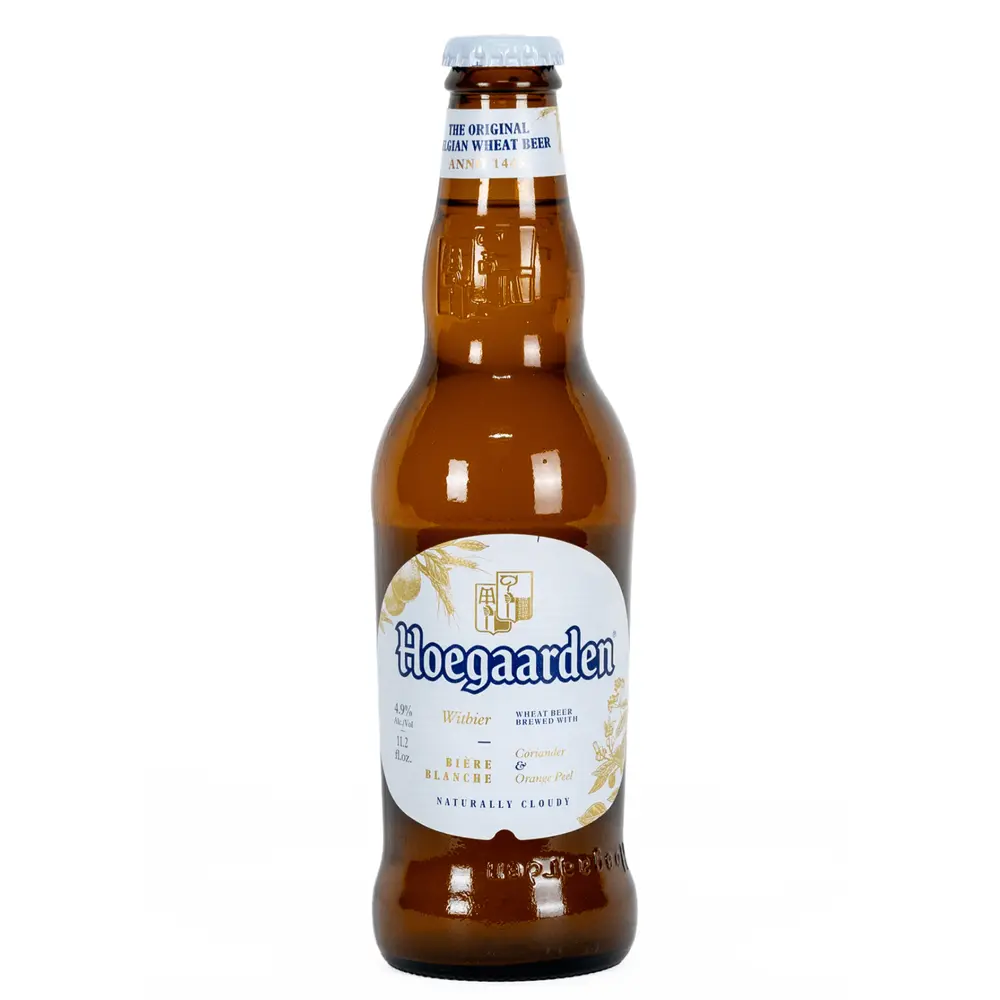 Bia Hoegaarden Rau Mùi & Vỏ Cam, Biere Blanche, Wheat Beer Brewed with Coriander & Orange Peel, 4.9% (330ml) - HOEGAARDEN
