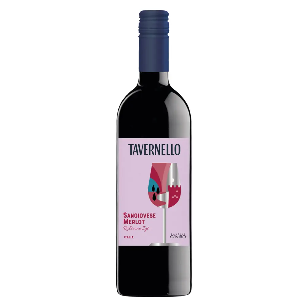 Rượu Vang Đỏ, Sangiovese Merlot Rubicone 2021, 13% (750ml) - TAVERNELLO
