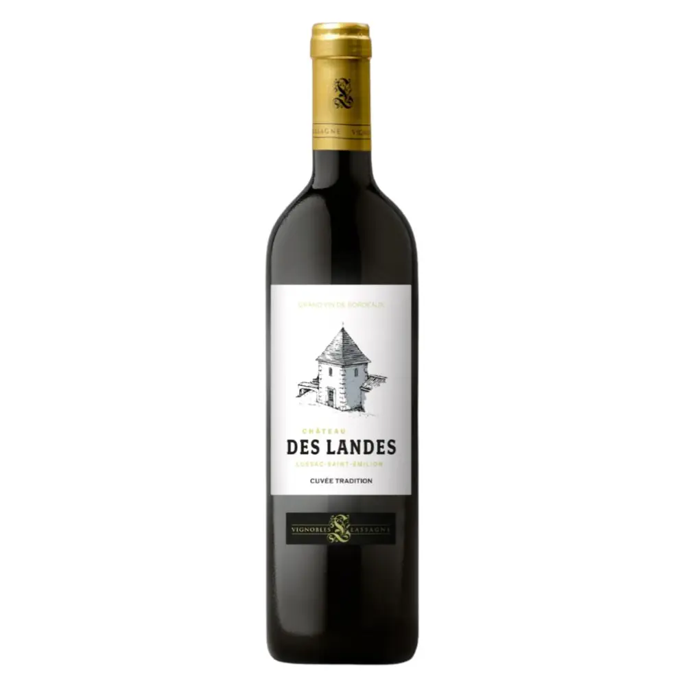 Rượu Vang Đỏ, Chateau Des Landes, Lussac Saint Émilion, Cuvée Tradition 2018, 13.5% (75cl) - VIGNOBLES LASSAGNE
