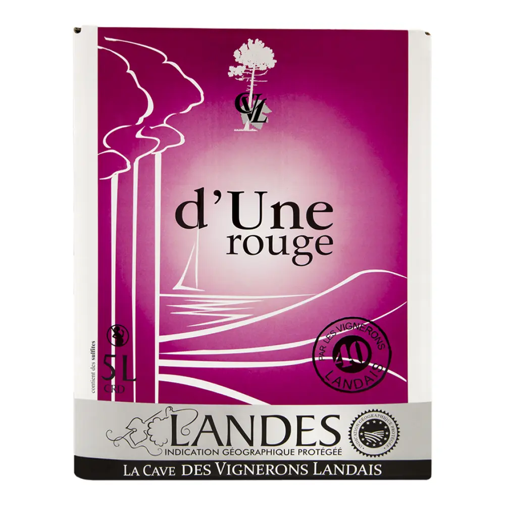 Rượu Vang Đỏ, Landes IGP d`Une Rouge, 12.5% (5L) - VIGNERONS LANDAIS