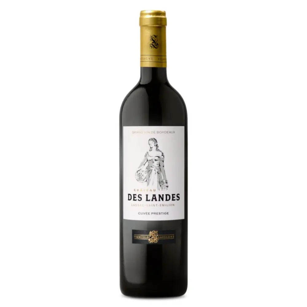 Rượu Vang Đỏ, Chateau Des Landes, Lussac Saint Émilion, Cuvée Prestige 2019, 14% (75cl) - VIGNOBLES LASSAGNE