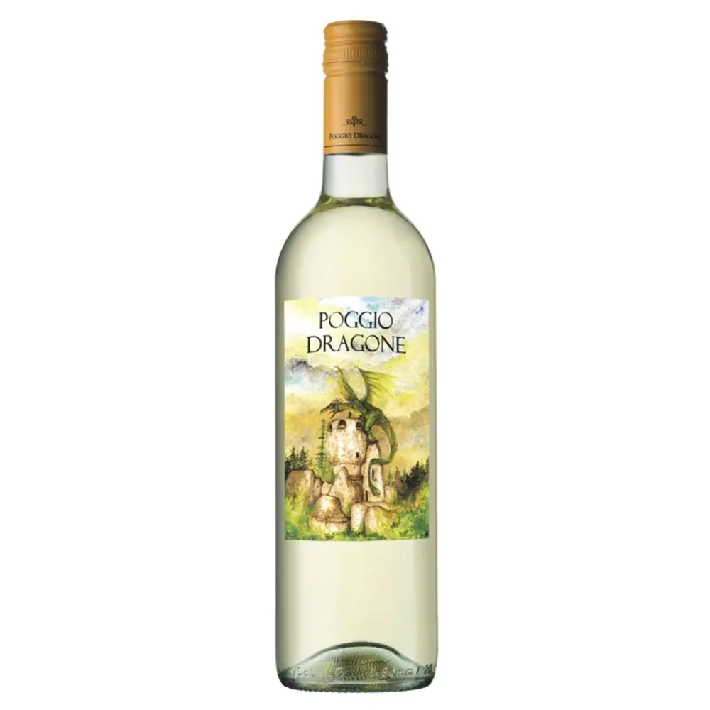 Rượu Vang Trắng, Trebbiano - Chardonnay 2021, 12% (750ml) - POGGIO DRAGONE