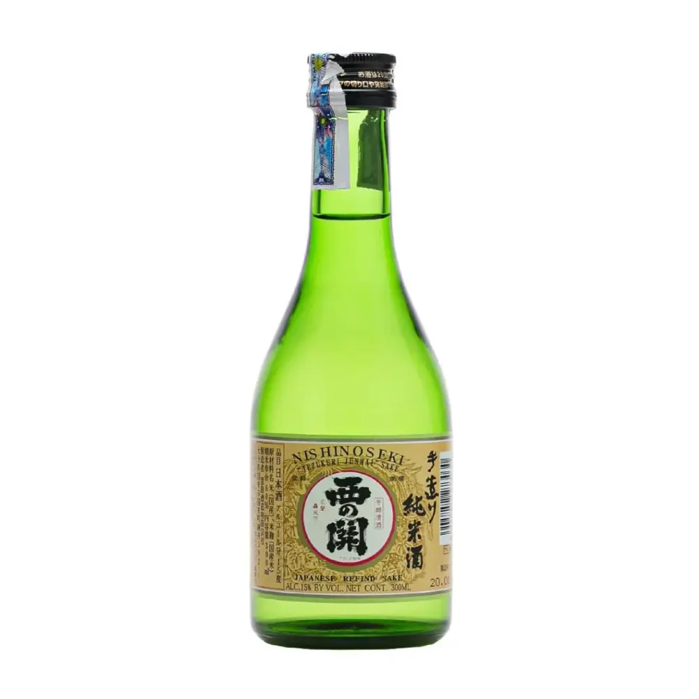 Rượu Sake Nhật Bản, Tezukuri Junmai Japanese Refined Sake, 15% (300ml) - NISHINOSEKI