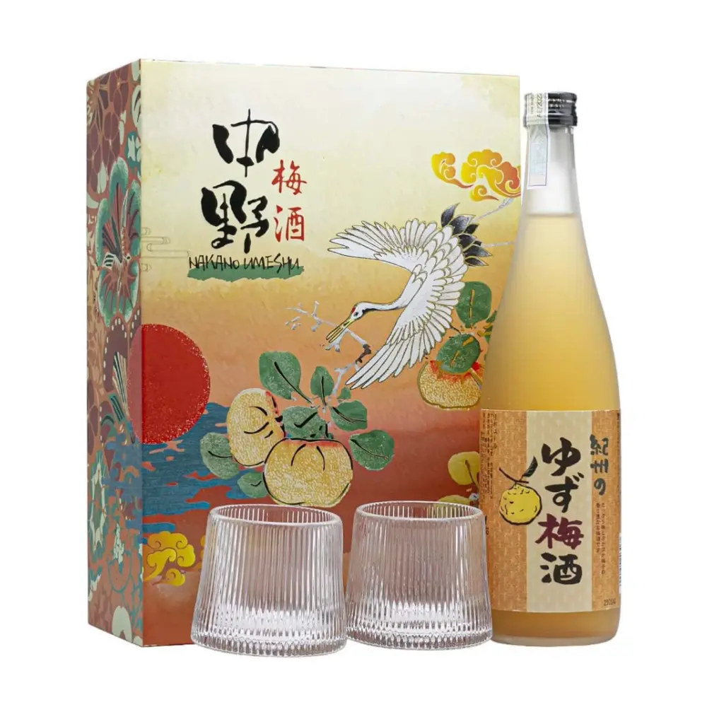 Set Quà Tặng Rượu Mơ Vị Yuzu, Kishu`s Yuzu Plum Wine, 12% (720ml) - NAKANO