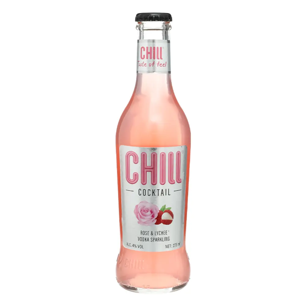 Nước Trái Cây Lên Men Vị Vải & Hoa Hồng, Rose & Lychee Vodka Sparkling, 4% (275ml) - CHILL COCKTAIL