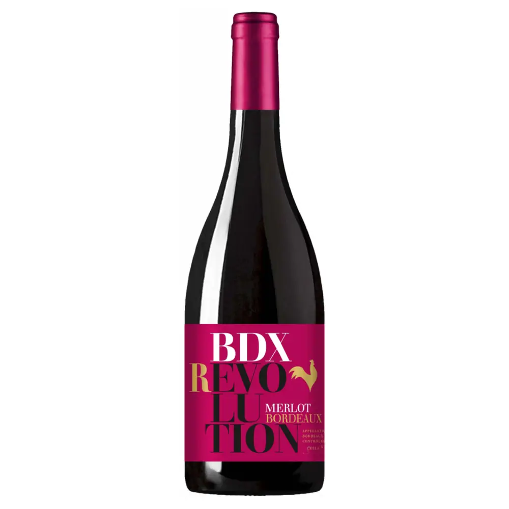 Rượu Vang Đỏ, Bordeaux, Merlot 2022, 13% (750ml) - BDX REVOLUTION