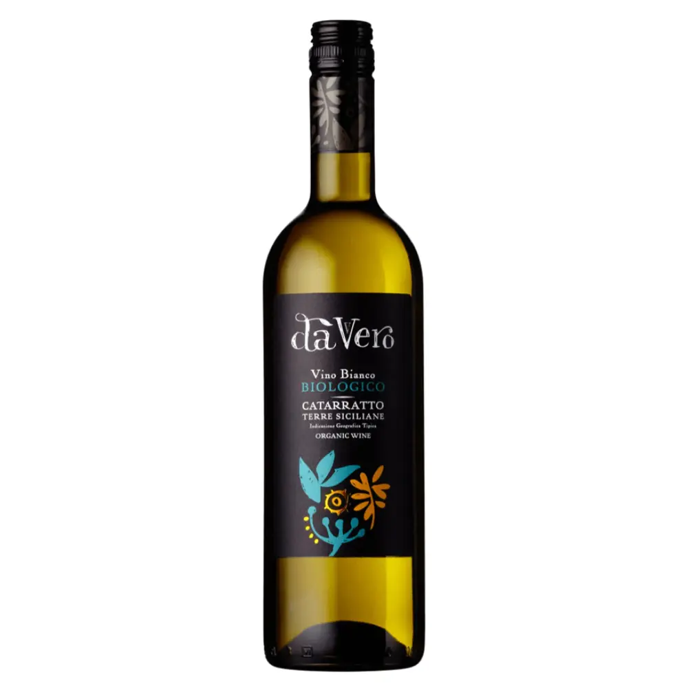 Rượu Vang Trắng Hữu Cơ, Vino Bianco Biologico, Catarratto Terre Siciliane I.G.T. 2022, 12.5% (750ml) - DA VERO