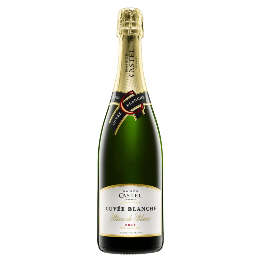 Rượu Vang Sủi, Cuvée Blanche, Blanc de Blancs Brut, 11% (750ml) - MAISON CASTEL