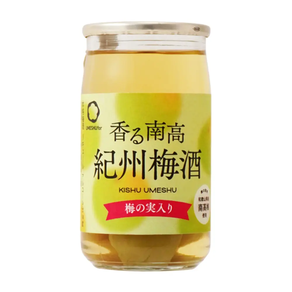 Rượu Mơ Quả Mơ Ngâm, Kishu Umeshu, Plum Wine with Plum Fruit, 14% (160ml) - NAKANO