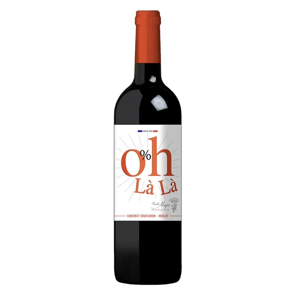 Rượu Vang Không Cồn, Oh Là Là, Cabernet Sauvignon - Merlot, 0% (750ml) - VIGNOBLES MEYRE