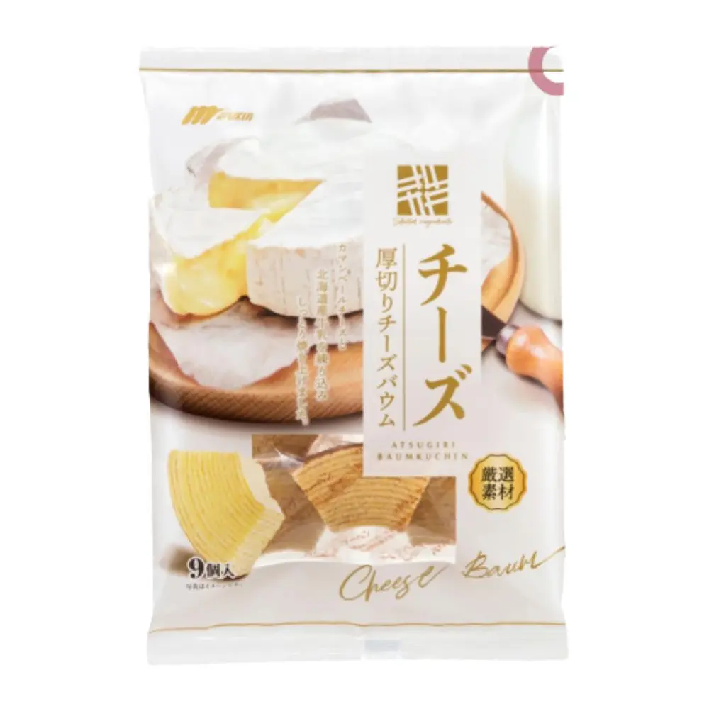 Bánh Bông Lan Cuộn Vị Phô Mai, Cheese Baumkuchen, 9 Cái (280g) - MARUKIN