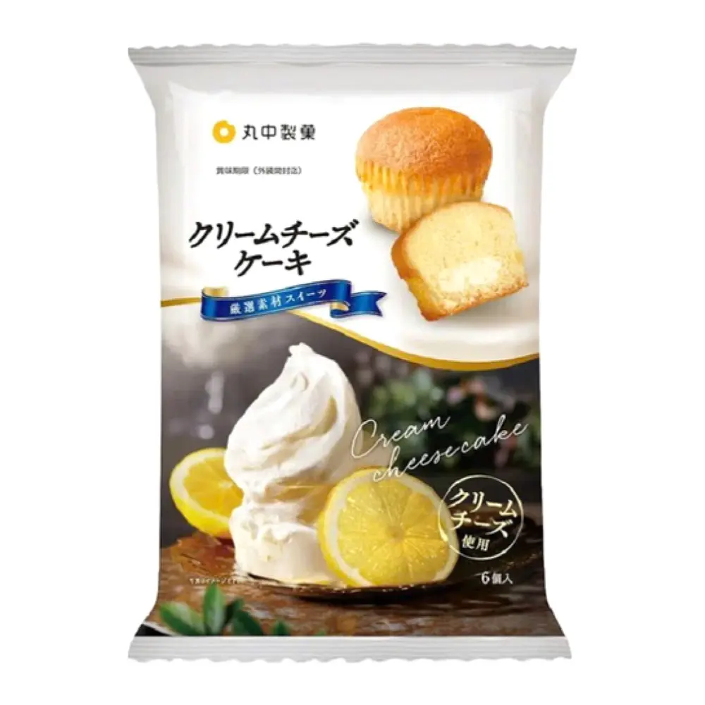 Bánh Bông Lan Nhân Kem Phô Mai, Cream Cheesecake Cupcakes, 6 Cái (199.8g) - MARUNAKA