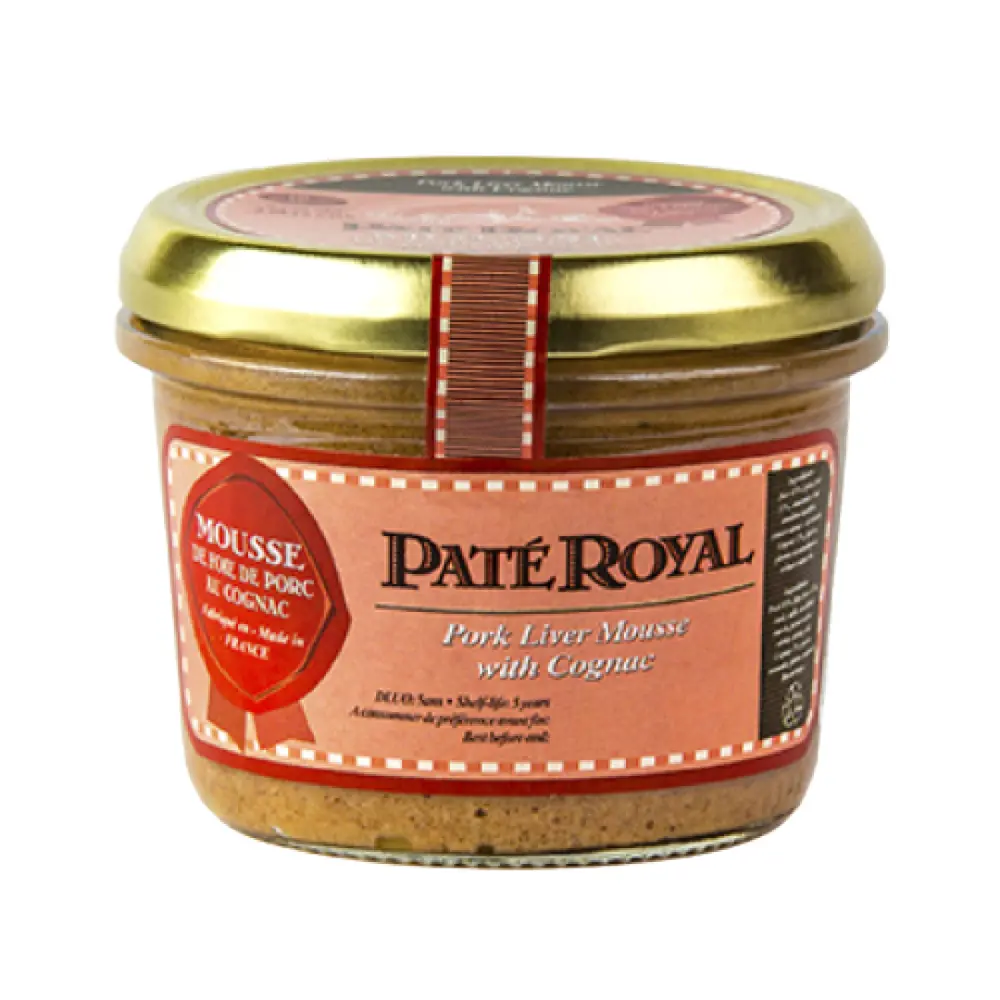 Pate Gan Heo Vị Cognac, Pork Liver Mousse with Cognac (180g) - PATÉ ROYAL
