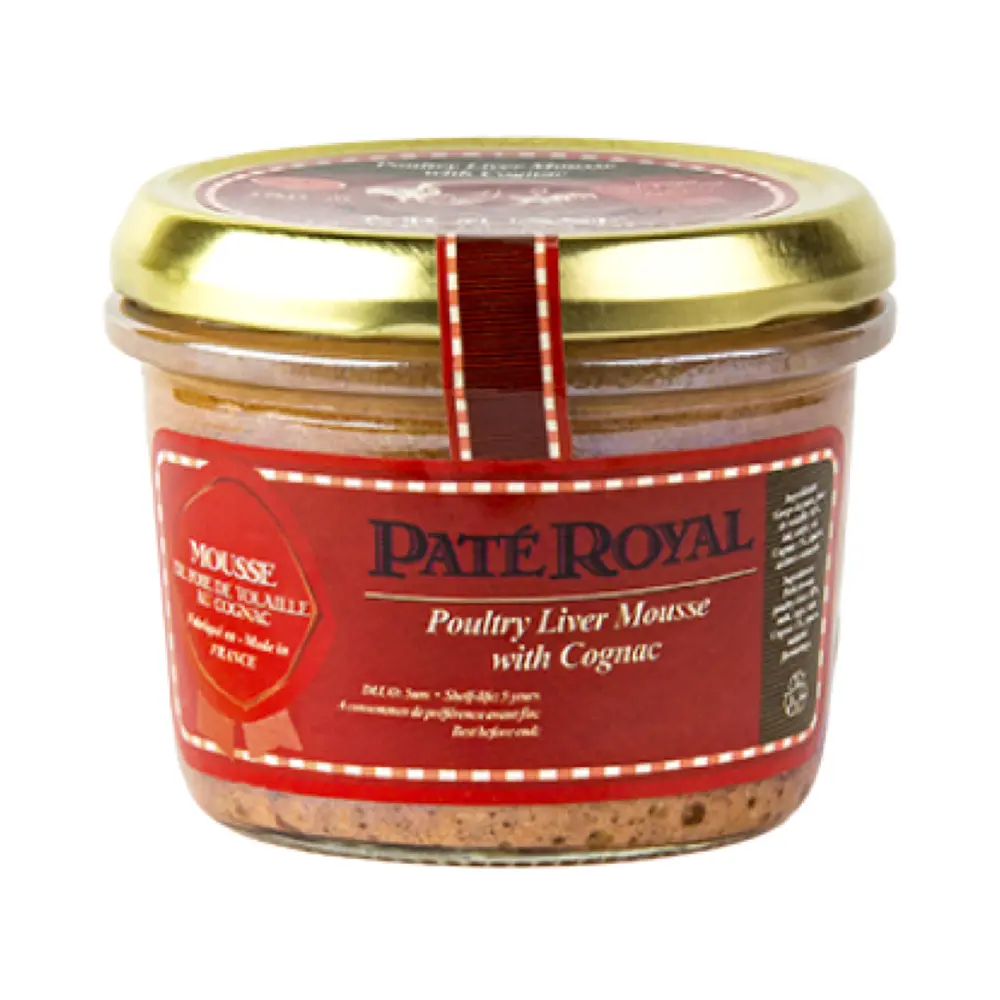 Pate Gan Gà Vịt Vị Cognac, Poultry Liver Mousse with Cognac (180g) - PATÉ ROYAL
