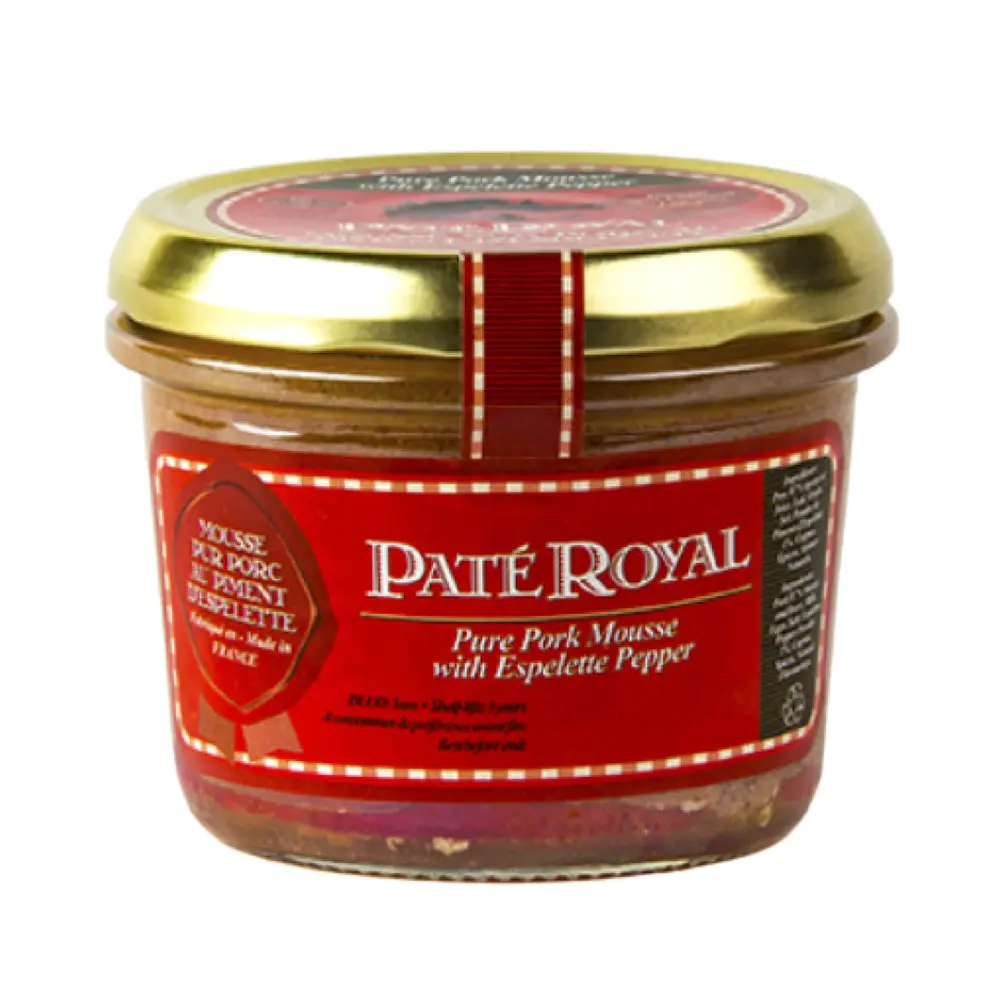 Pate Heo Vị Tiêu, Pure Pork Mousse with Espelette Pepper (180g) - PATÉ ROYAL