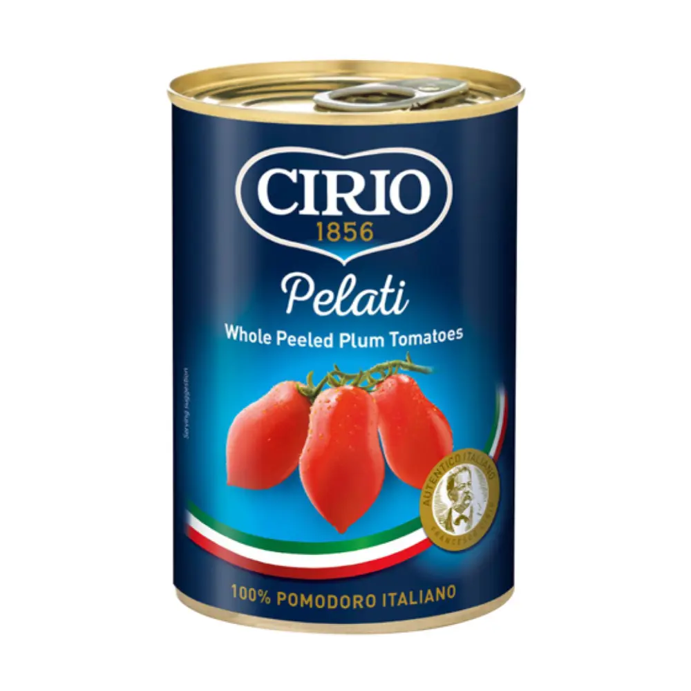 Cà Chua Nguyên Trái Lột Vỏ, Pelati, Whole Peeled Plum Tomatoes (400g) - CIRIO
