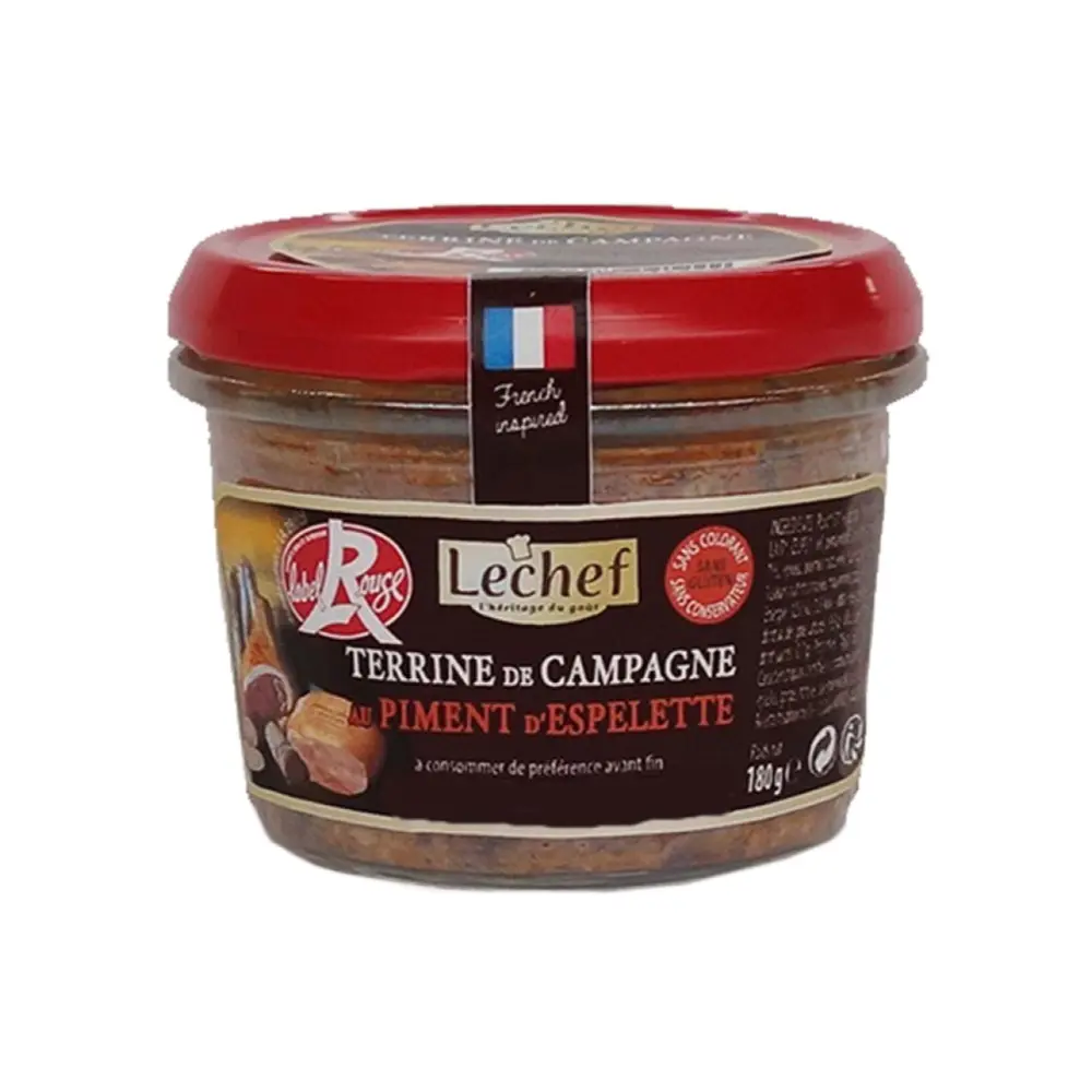 Pate Gan Heo Vị Ớt, Terrine de Campagne au Piment d`Espelette (180g) - LECHEF