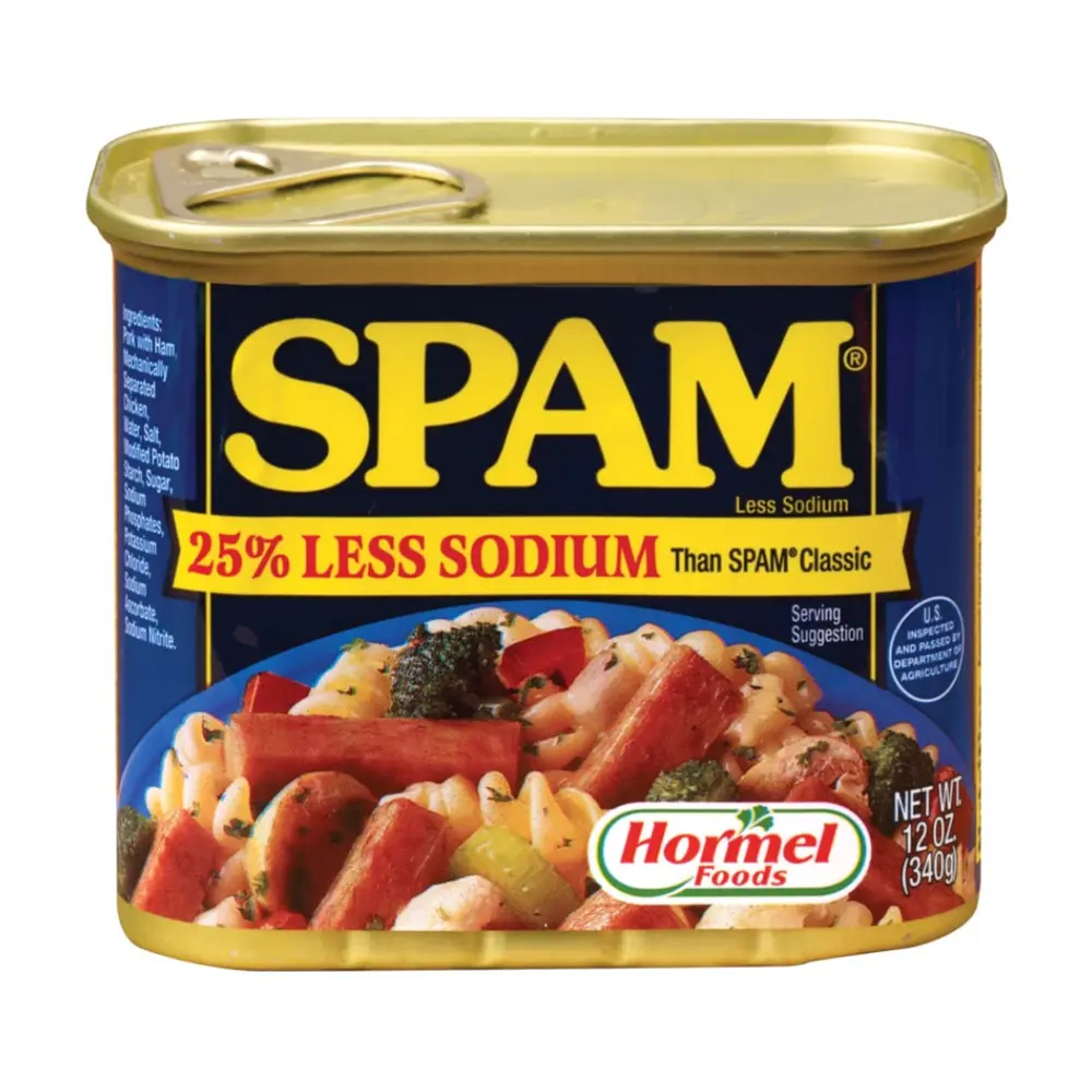 Thịt Hộp Ít Muối, Spam, 25% Less Sodium, 12 oz (340g) - HORMEL FOODS