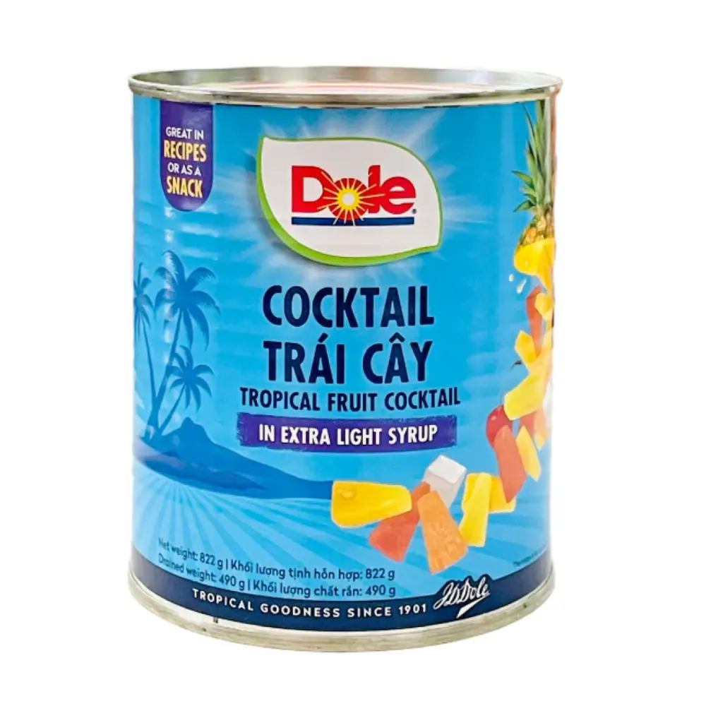 Cocktail Trái Cây Ngâm Siro, Tropical Fruit Cocktail in Syrup (822g) - DOLE