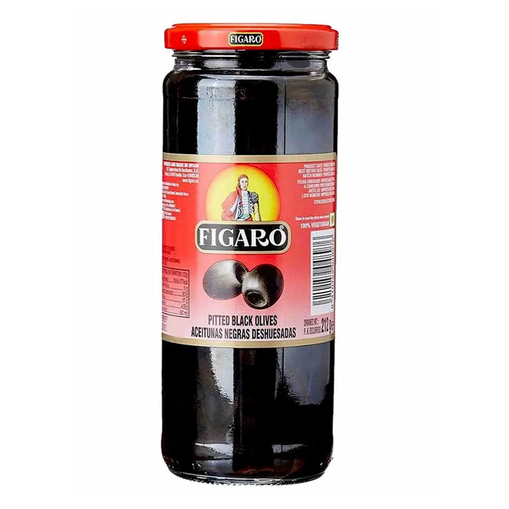 Oliu Đen Tây Ban Nha Tách Hạt, Spanish Black Olives Pitted (340g) - FIGARO