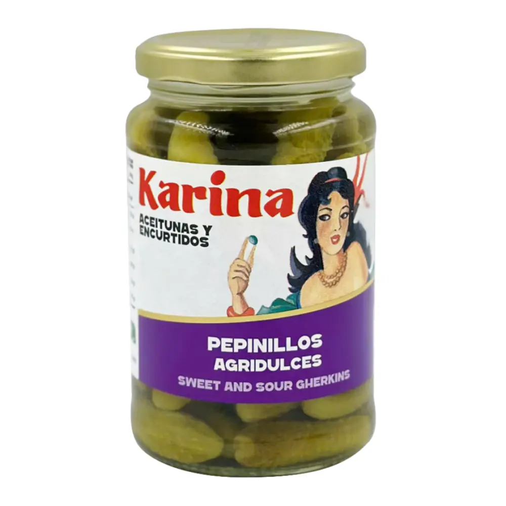 Dưa Chuột Bao Tử Ngâm, Sweet & Sour Gherkins (360g) - KARINA