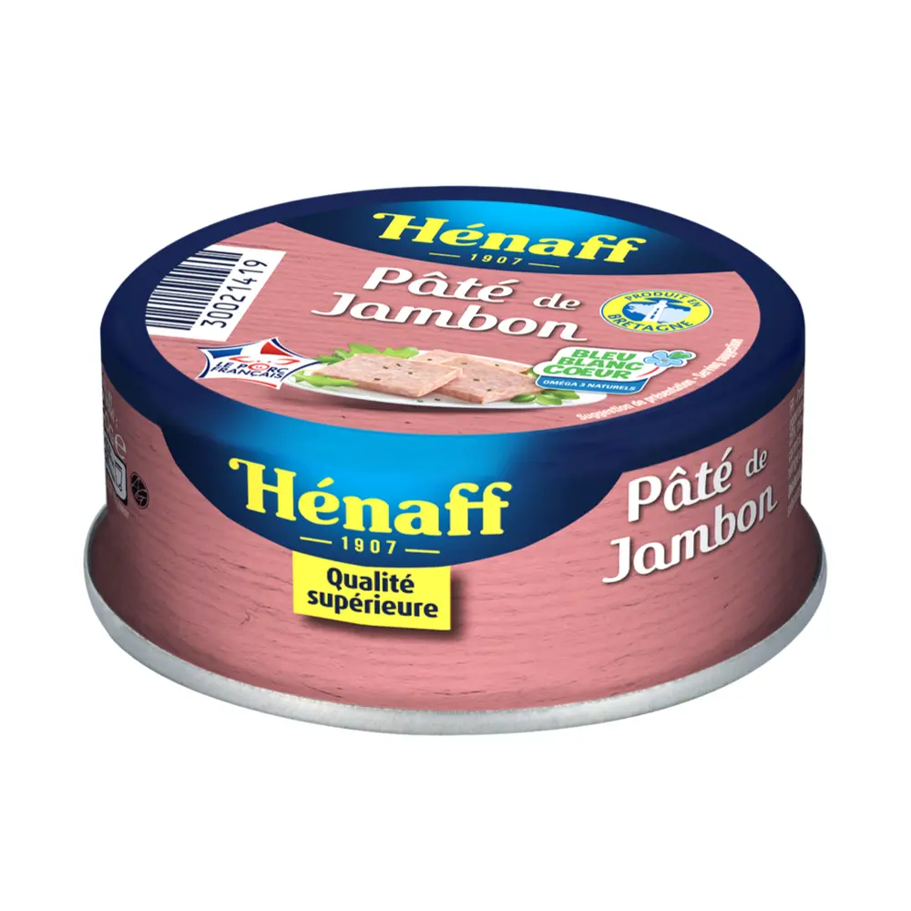 Thịt Hộp Pate Heo, Pate de Jambon, Natural Omega 3 (80g) - HENAFF
