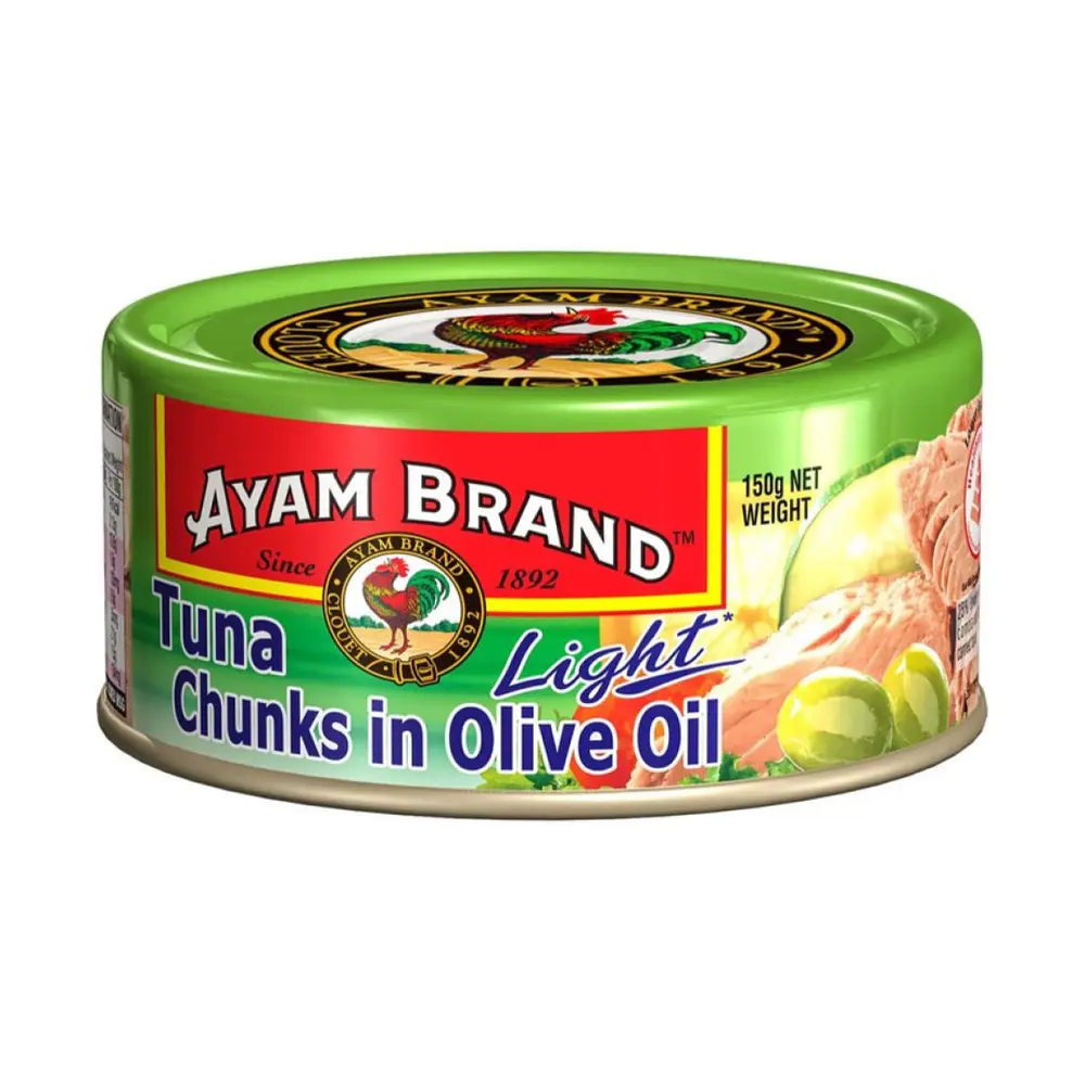 Cá Ngừ Khúc Ngâm Dầu Oliu, Tuna Chunks in Olive Oil, Light (150g) - AYAM BRAND