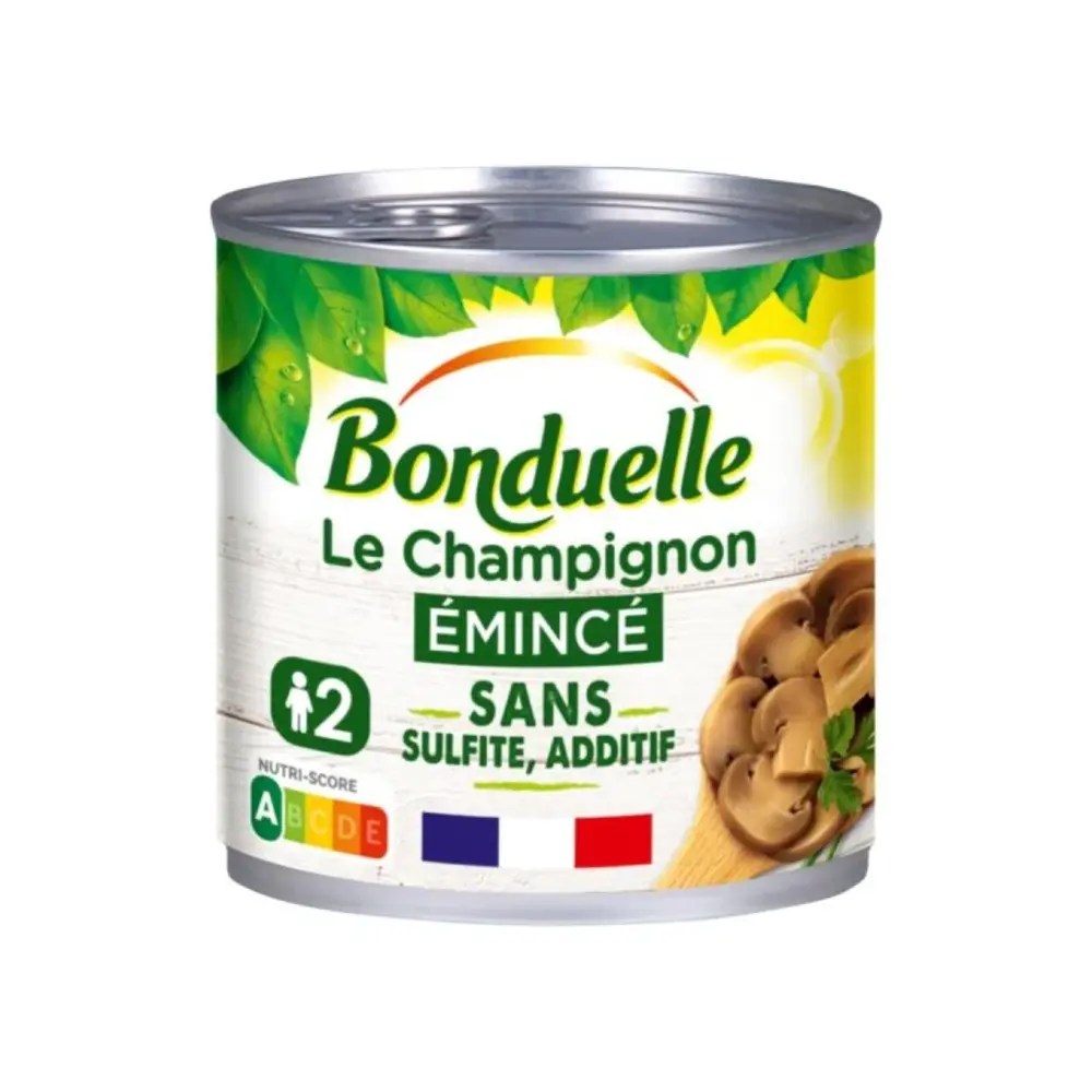 Nấm Champignon Cắt Lát, Mushroom Sliced (390g) - BONDUELLE