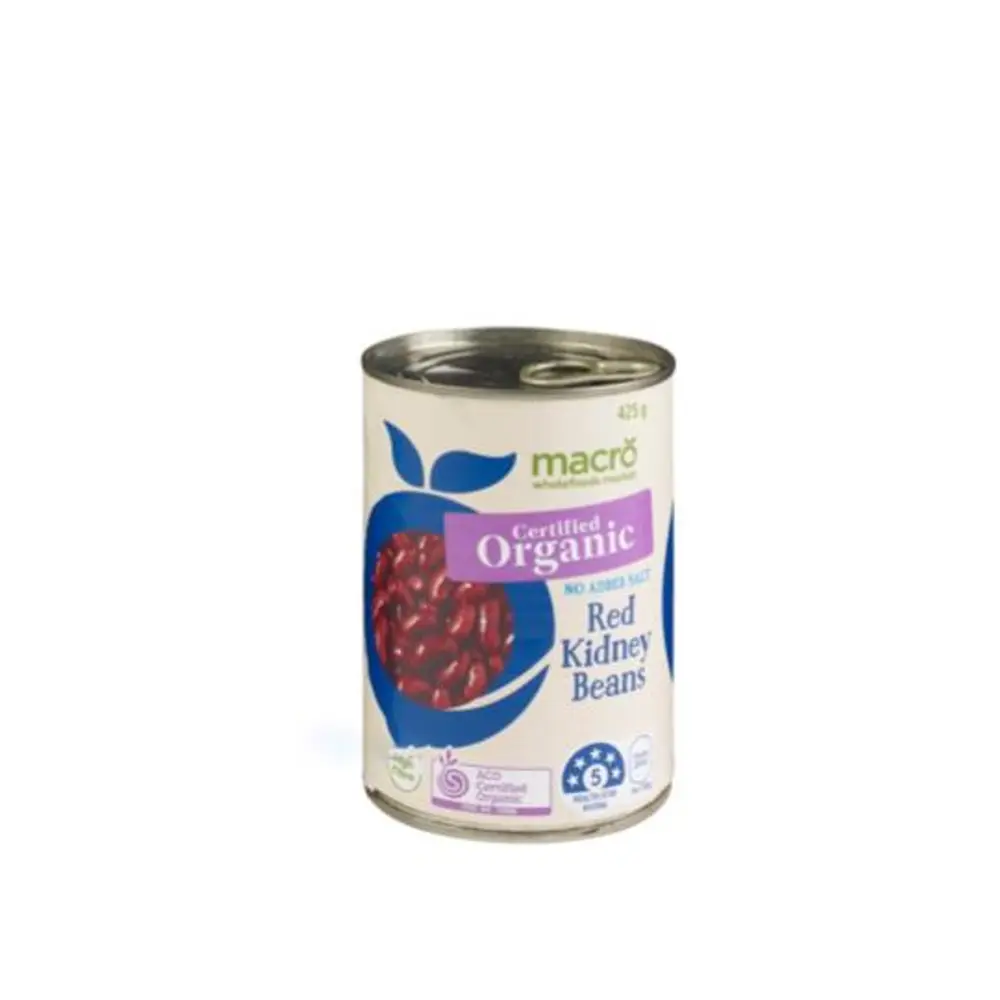 Đậu Thận Đỏ Hữu Cơ Không Muối, Organic Red Kidney Beans, No Added Salt (425g) - MACRO