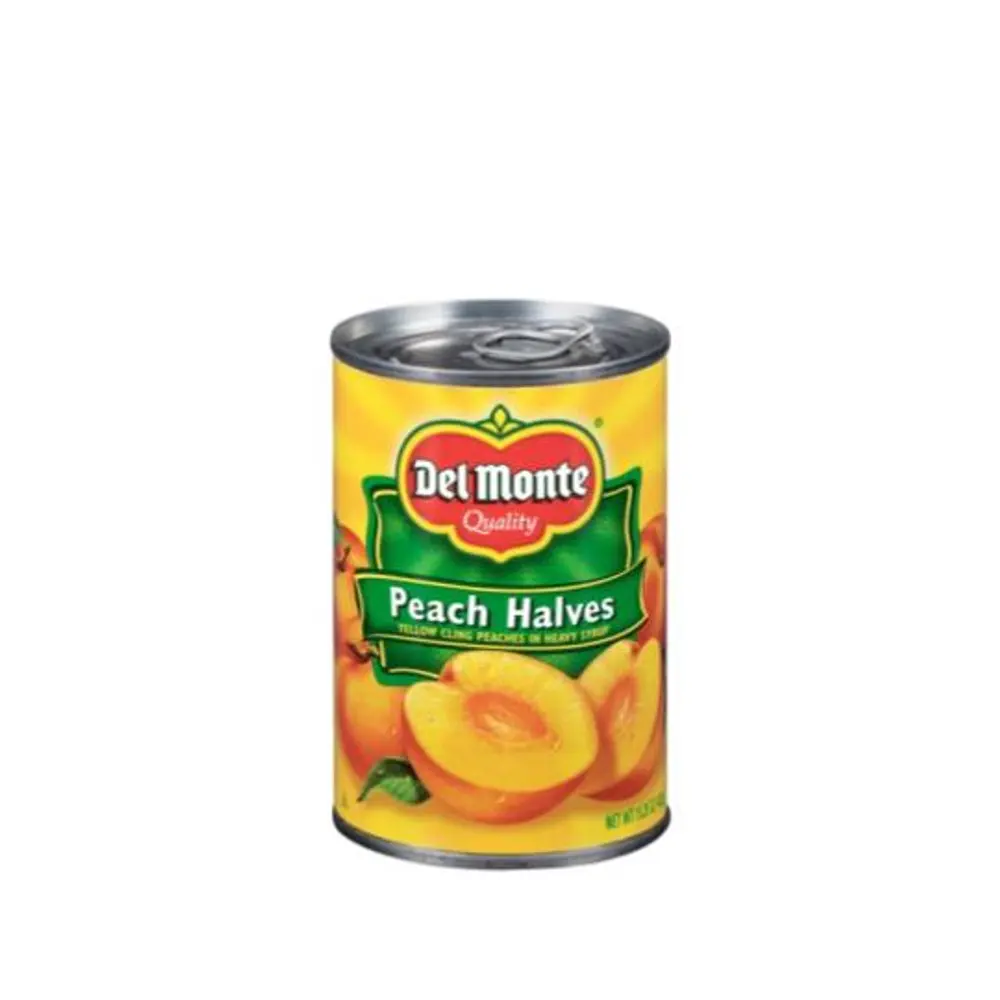 Đào Cắt Nửa Trái Ngâm Siro, Fresh Cut Peach Halves, Yellow Peaches in Syrup, 15.25 oz (420g) - DEL MONTE