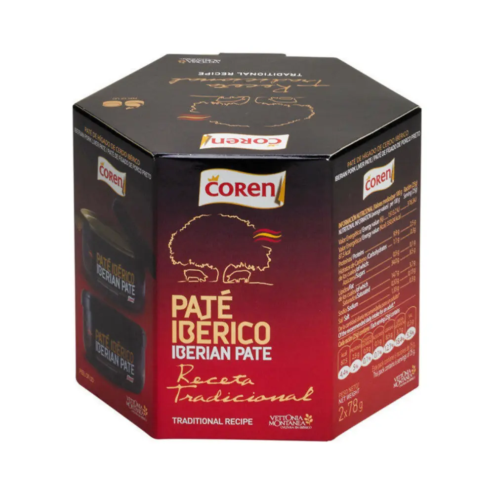 Pate Lợn Iberico Truyền Thống, Paté Iberico, Traditional Recipe, 2 Hộp (156g) - COREN
