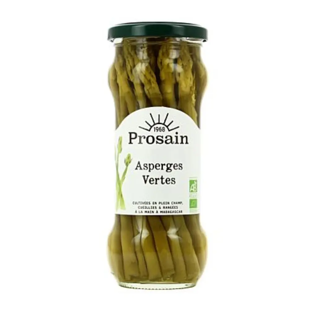 Măng Tây Xanh Ngâm Hữu Cơ, Asperges Vertes, Organic Pickled Asparagus (330g) - PROSAIN