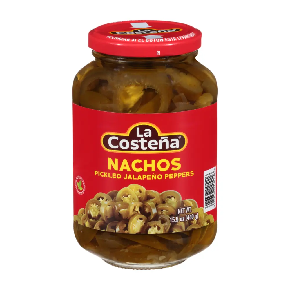 Ớt Lát Ngâm, Nachos, Pickled Jalapeno Peppers, 15.5 oz (440g) - LA COSTENA