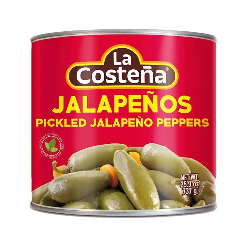 Ớt Nguyên Trái Ngâm, Jalapenos, Green Pickled Jalapeno Peppers, 26 oz (737g) - LA COSTENA