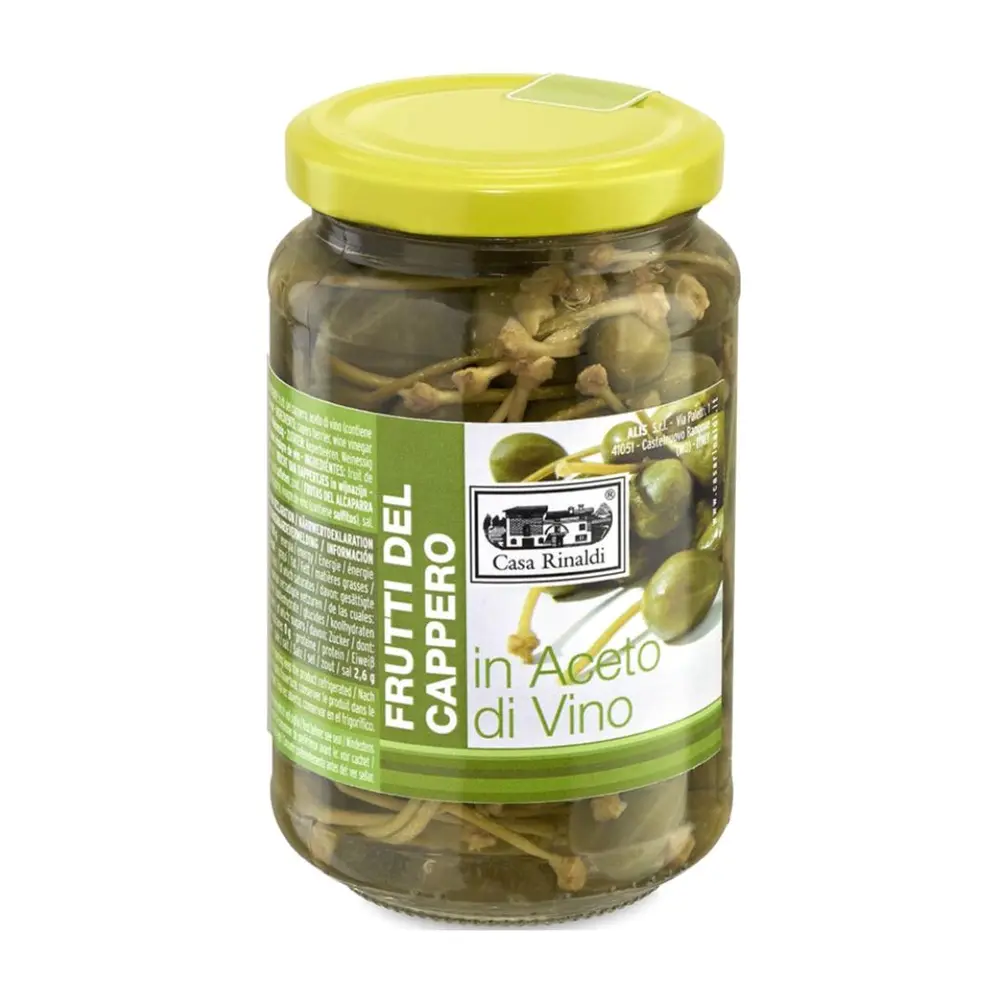 Nụ Bạch Hoa Ngâm Giấm, Frutti del Cappero in Aceto di Vino (370g) - CASA RINALDI