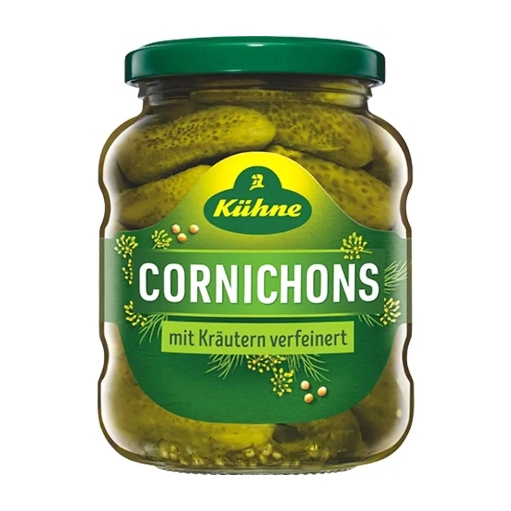 Dưa Chuột Ngâm Thì Là & Hành, Cornichons, Dill & Onions (330g) - KUEHNE