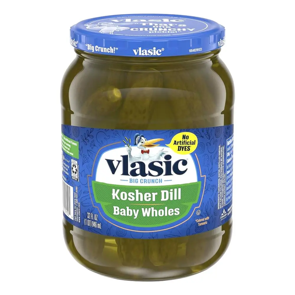 Dưa Leo Ngâm Thì Là, Kosher Dill Baby Wholes, 32 fl oz (946ml) - VLASIC