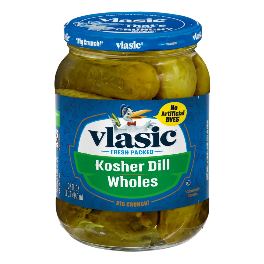 Dưa Leo Ngâm Thì Là, Kosher Dill Wholes, 32 fl oz (946ml) - VLASIC