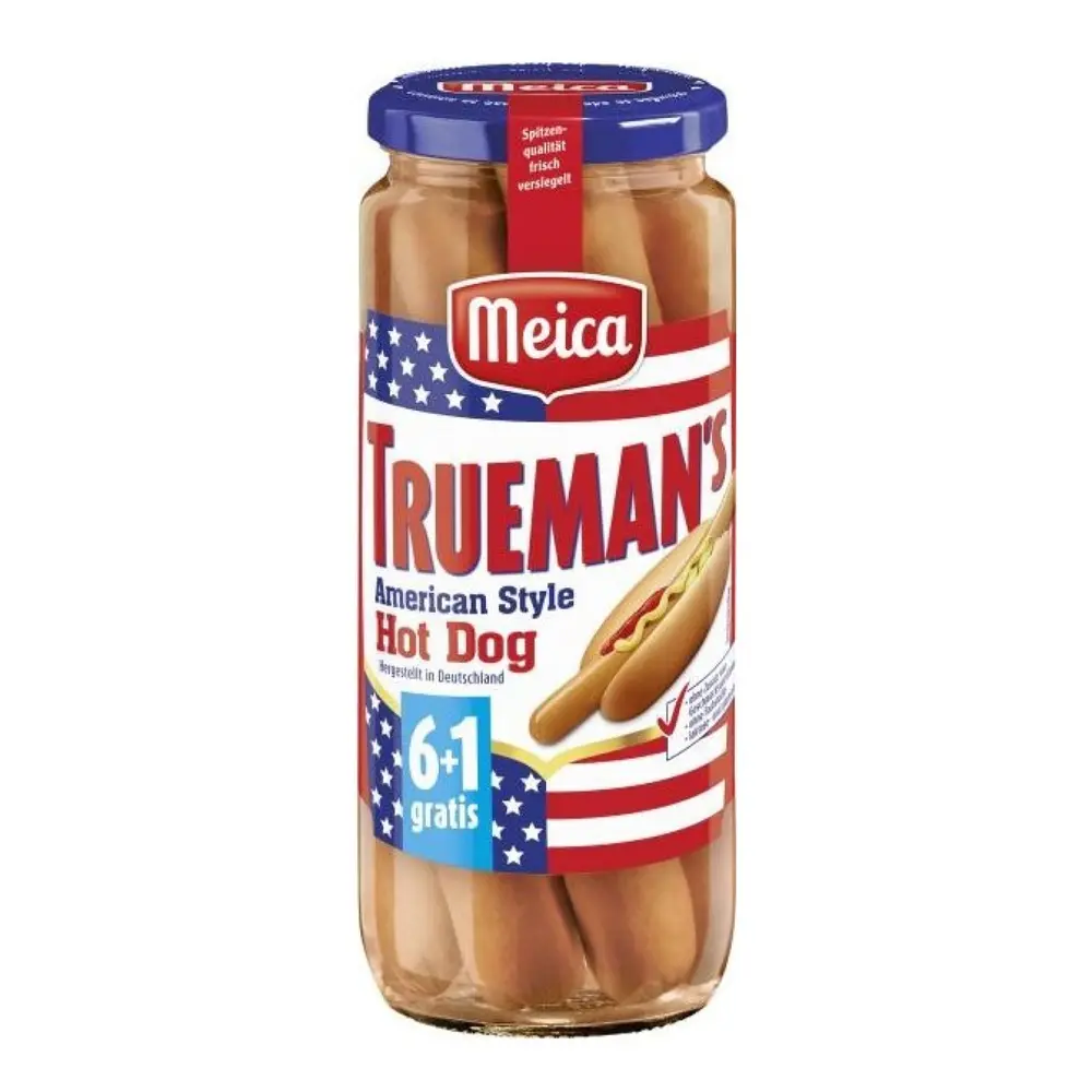 Xúc Xích Kiểu Mỹ, Trueman`s American Style Hot Dog, 7 Cây (540g) - MEICA