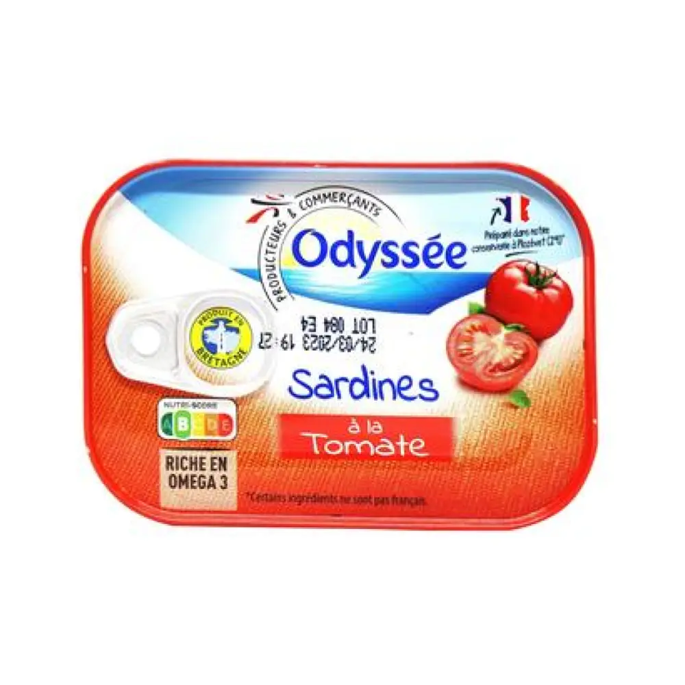 Cá Trích Sốt Cà Chua, Sardines in Tomato Sauce (135g) - ODYSSEE