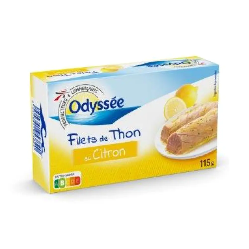 Cá Ngừ Phi Lê Vị Chanh, Tuna Fillets with Lemon (115g) - ODYSSEE
