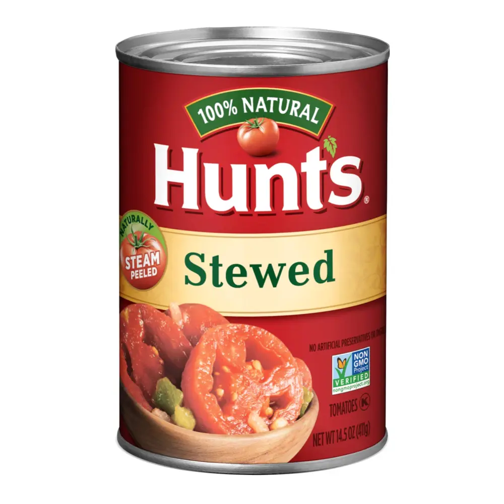Cà Chua Hầm Lột Vỏ, Stewed Peeled Tomatoes, 14.5 oz (411g) - HUNT'S