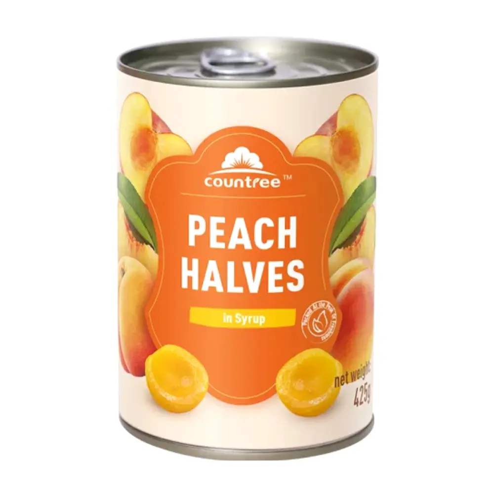Đào Lát Ngâm Đường, Peach Slices in Syrup (425g) - COUNTREE