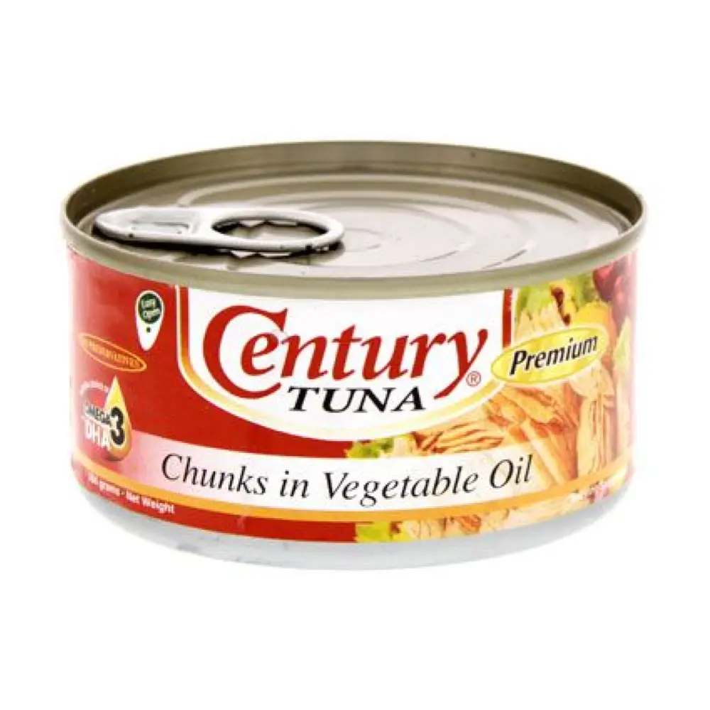 Cà Ngừ Khúc Ngâm Dầu Thực Vật, Premium Tuna Chunks in Vegetable Oil (184g) - CENTURY TUNA