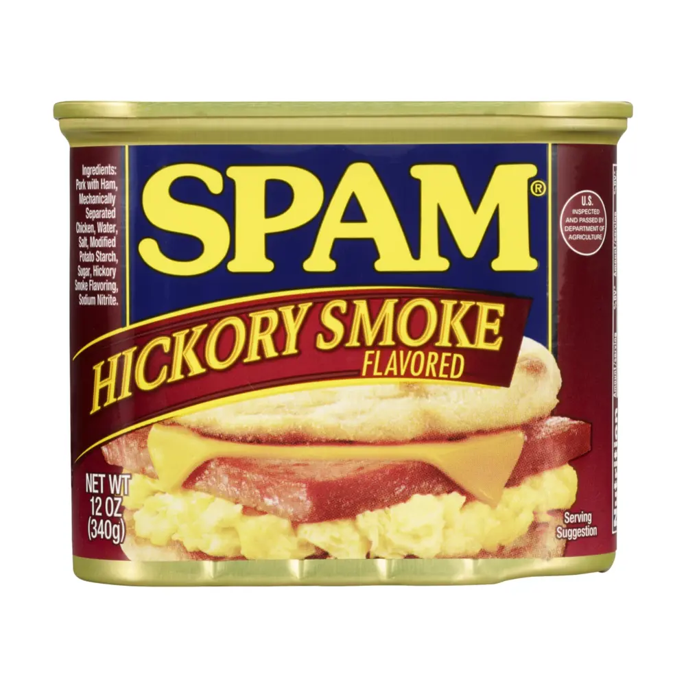 Thịt Hộp Xông Khói, Spam, Hickory Smoke Flavored, 12 oz (340g) - HORMEL FOODS