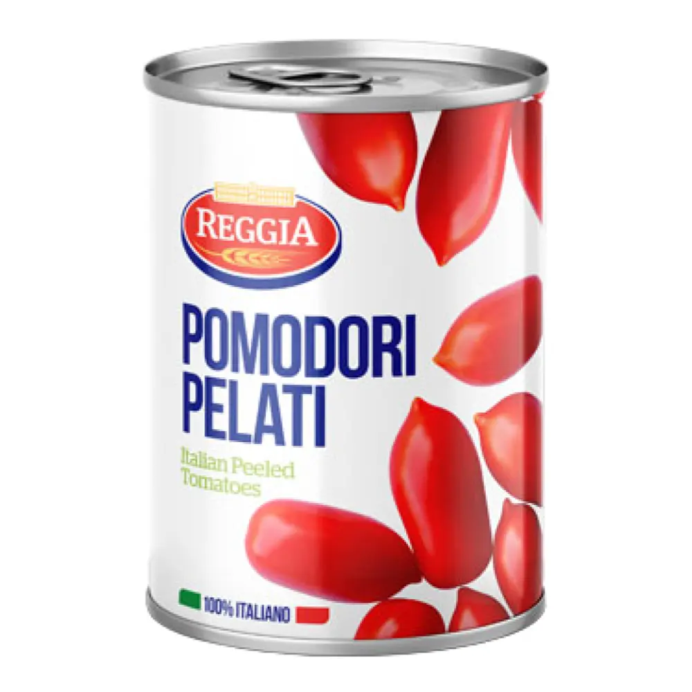 Cà Chua Nguyên Trái Lột Vỏ, Pomodori Pelati Interi, Italian Whole Peeled Tomatoes (400g) - PASTA REGGIA