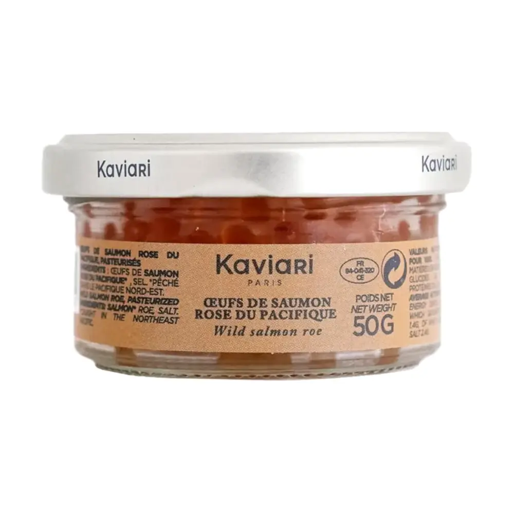Trứng Cá Hồi Muối, Wild Salmon Roe (50g) - KAVIARI