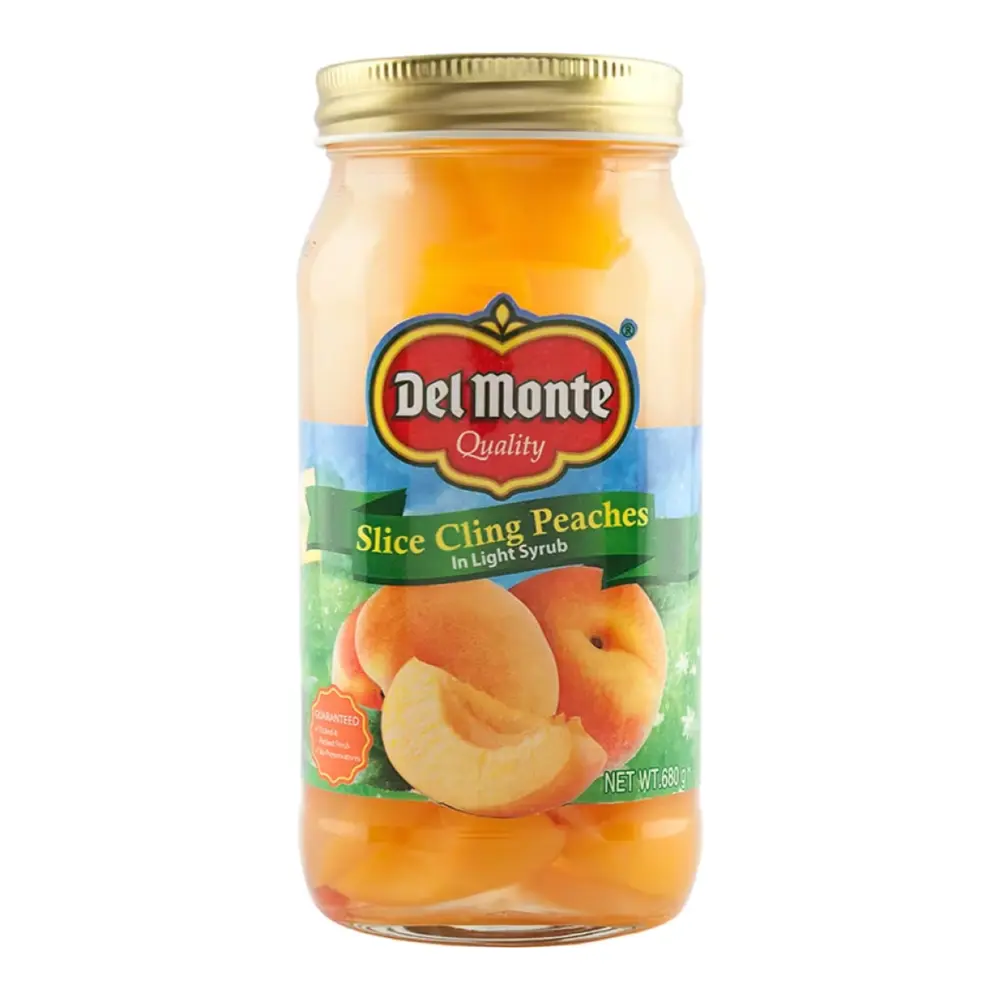 Đào Cắt Lát Ngâm Nước Đường, Sliced Cling Peaches in Light Syrup (680g) - DEL MONTE
