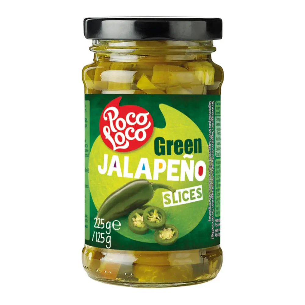 Ớt Jalapeno Ngâm Xắt Lát, Green Jalapeno Slices (225g) - POCO LOCO