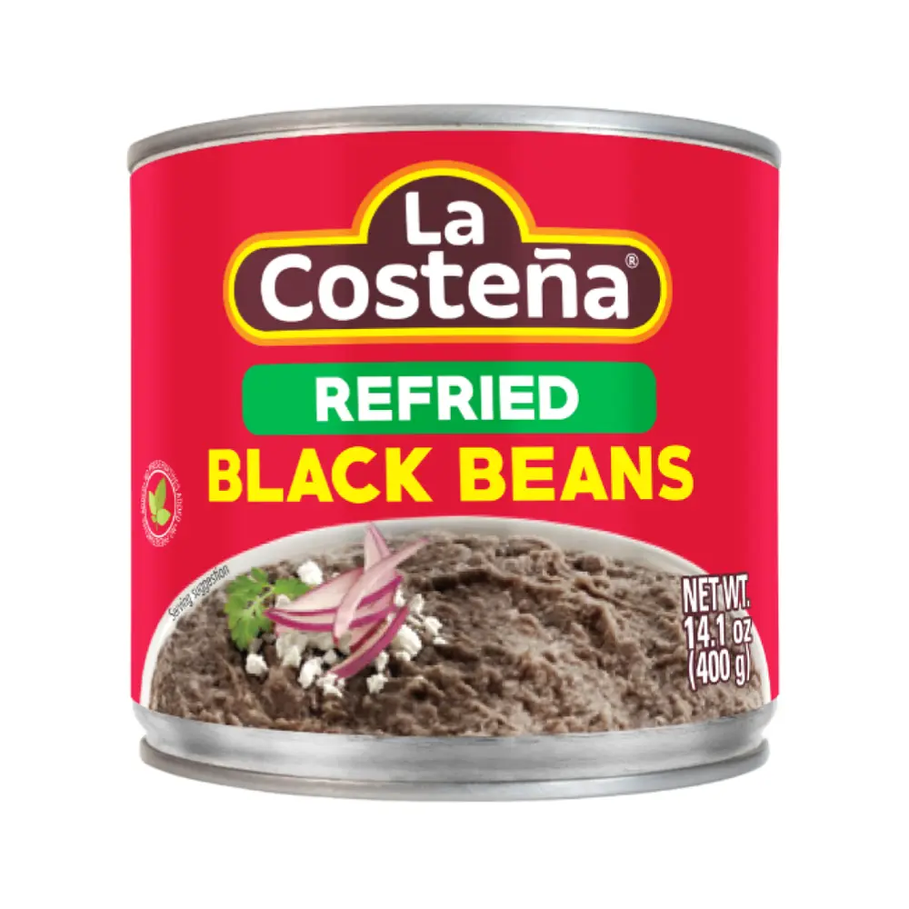 Đậu Đen Nghiền, Refried Black Beans, 14.1 oz (400g) - LA COSTENA